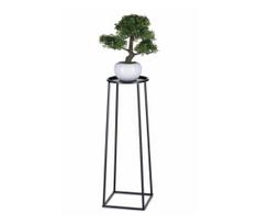 Stovas gėlėms LOFT 70x24 cm, juodas