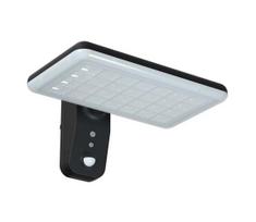LED saulės sieninis šviestuvas su sensoriumi LED/15W/3,2V 4000K/6000K IP65 juoda