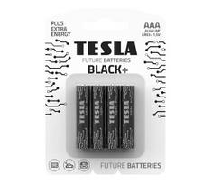 Tesla baterijos - 4 vnt. AAA BLACK+ 1,5V 1200 mAh alkalinės baterijos