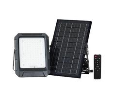 LED saulės prožektorius LED/10W/3,7V IP65 4000K juodas + DO