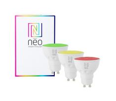Immax NEO 07777C - 3x LED RGB+CCT lemputė GU10/4,8W/230V Tuya, reguliuojama