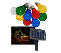 LED saulės lauko girlianda 10xLED/1,2V 300mAh 2,2m IP44 spalvota