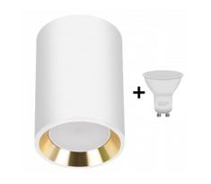 LED taškinis šviestuvas CHLOE 1xGU10/6W/230V apvalus baltas/auksinis
