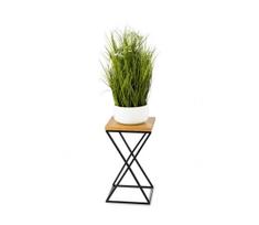 Stovas gėlėms LOFT 40x24 cm juodas/rudas