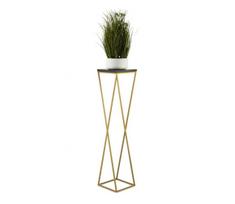 Stovas gėlėms LOFT 100x24 cm, auksinė/juoda