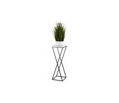 Stovas gėlėms LOFT 70x24 cm juoda/balta