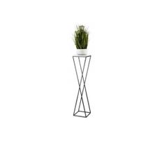 Stovas gėlėms LOFT 100x24 cm juoda/balta
