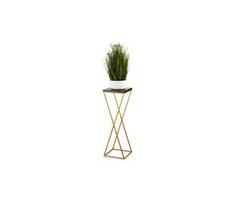 Stovas gėlėms LOFT 70x24 cm, auksas/juoda