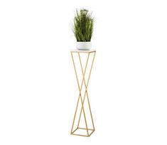 Stovas gėlėms LOFT 100x24 cm, auksinė/balta
