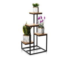 Stovas gėlėms KASKADA 79x40 juoda/ruda