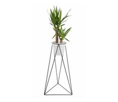 Stovas gėlėms TRIANGL 90x50 cm, juodas
