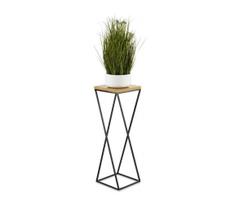 Stovas gėlėms LOFT 70x24 cm juoda/ruda