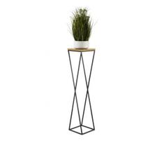 Stovas gėlėms LOFT 100x24 cm juodas/rudas