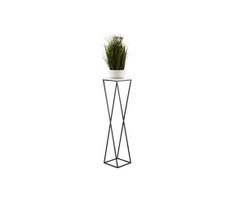 Stovas gėlėms LOFT 100x24 cm juoda/balta