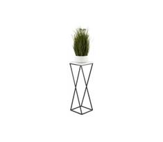 Stovas gėlėms LOFT 70x24 cm juoda/balta