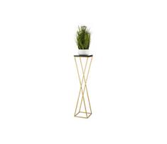 Stovas gėlėms LOFT 100x24 cm, auksinė/juoda