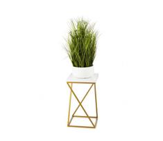Stovas gėlėms LOFT 40x24 cm, auksinė/balta