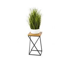 Stovas gėlėms LOFT 40x24 cm juodas/rudas