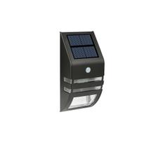 LED saulės sieninis šviestuvas su sensoriumi LED/3,7V 500 mAh IP44 juodas