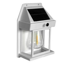 LED saulės sieninis šviestuvas su sensoriumi LANTER LED/1W/3,7V IP44 baltas