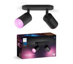 Philips Hue FUGATO LED RGBW 2xGU10/4,2W/230V reguliuojamas juodas šviestuvas