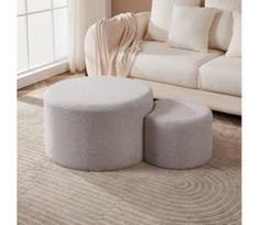 Eglo 424131 - Rinkinys 2x MAHALEVONA taburetės, pr. 45,5/70 cm pilka
