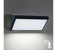 Brilagi - LED lauko sieninis šviestuvas su jutikliu TRIANGLE LED/20W/230V juodas