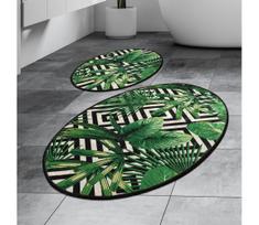 RINKINYS 2x vonios kilimėlis TROPIC 60x100 cm žalias