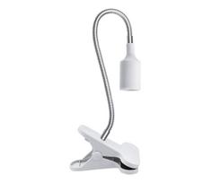 Lanksti stalinė lempa su spaustuku PLANTY 1xE27/30W/230V balta