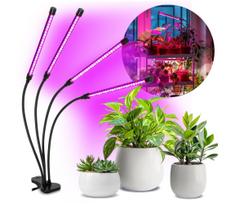 LED reguliuojama augalų auginimo lempa su spaustuku VITARO 4xLED/10W/230V juoda
