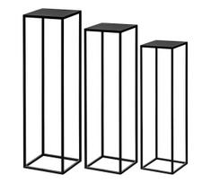 Eglo 428002 - 3 vnt. TATSUNO juodų gėlių stovų rinkinys
