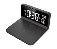 Solight CA06 - LED žadintuvas su LCD ekranu ir Qi bevieliu įkrovimu 10W/230V