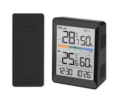 Solight TE45 - Meteostotis su žadintuvu, 2xAAA, juoda spalva