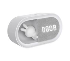 LED reguliuojama naktinė lempa su žadintuvu BUNNY LED/1,2W/5V 3000K
