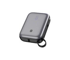 Power Bank 10000 mAh 20W PD su integruotu 1m USB-C kabeliu, juoda