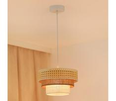 Brilagi - Pakabinamas šviestuvas CEDAR LUNETA 1xE27/15W/230V pr. 25 ratanas/ruda