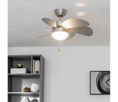 ZEVENTI - Lubinis ventiliatorius FAMARA 1xE14/60W/230V pilkas