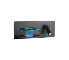 Immax 08288L-LED sieninis šviestuvas su jungikliu, USB ir bev. įkrov. LED/3W/230