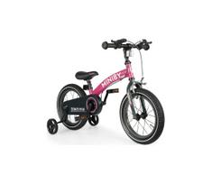 QPlay - Vaikiškas 14" MINIBY 3in1 dviratis, rožinis