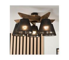 Brilagi - LED lubinis šviestuvas ANTHONY 5xE14/40W/230V ąžuolas/juoda