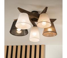 Brilagi - LED lubinis šviestuvas ANTHONY 5xE14/40W/230V ąžuolas-riešutas