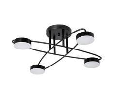 LED lubinis šviestuvas 4x7W 230V 3000-6000K, pr. 60 cm, juodas