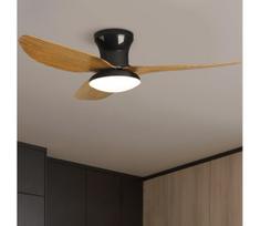 Brilagi-LED reguliuojamas lubų ventiliatorius LED/30W/230V 3000-6500K juoda/ruda