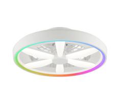 Brilliant - LED RGBW lubinis ventiliatorius su šviesa GAIANO LED/48W/230V balta