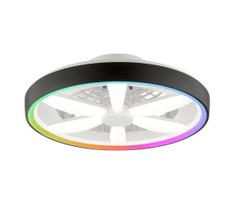 Brilliant - LED RGBW lubinis ventiliatorius su šviesa GAIANO LED/48W/230V juodas