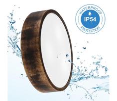 Lubinis vonios šviestuvas OAK SMOKY 3xE27/15W/230V IP54, 37,5 cm, ąžuolas/rudas