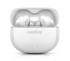 Niceboy Pins 4 – Belaidės ANC ausinės 400 mAh + 2x 50 mAh IPX4 baltos