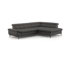 Išskleidžiamas kampinis L formos MARANO sofa, dešinė, juoda