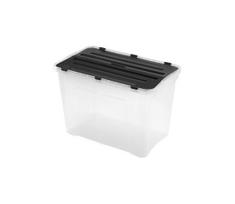 Laikymo dėžė DRAGON 60 l juoda/skaidri