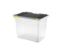 Laikymo dėžė 100 l juoda/skaidri